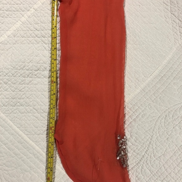 NWT Coral SILK Chiffon Blouse and SILK Satin matching camisole set - Picture 8 of 14